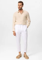 Antioch Blusenshirt Ilario Weiß/Beige/Orange/Khaki