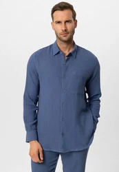 Antioch Blusenshirt Ilario Dunkelblau/Hellblau/Blau