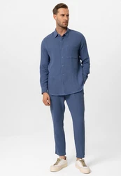 Antioch Blusenshirt Ilario Dunkelblau/Hellblau/Blau