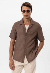 Antioch Blusenshirt Giovanni Braun/Grau/Beige/Dunkelbraun