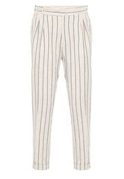 7/8-Strandhose Aurelio - High Waist - Linen Blend - Belt Detailed - Regular Fit
