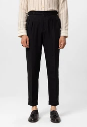 Antioch Strandhose Augusto Regular Fit Schwarz/Dunkelgrau