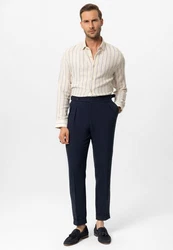 Antioch Strandhose Augusto Regular Fit Dunkelblau/Blau