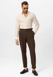 Antioch Strandhose Augusto Regular Fit Braun/Khaki/Dunkelbraun/Dunkelgrün