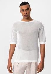 Antioch Poloshirt OSLO Kurzarm Crewneck Grau/Khaki/Weiß