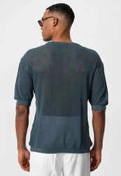 Antioch Poloshirt OSLO Kurzarm Crewneck Dunkelblau/Grau/Dunkelgrau