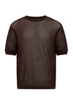 Antioch Poloshirt OSLO Kurzarm Crewneck Dunkelbraun/Braun