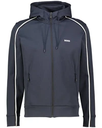BOSS Sweatjacke mit Kapuze SAGGY Dunkelblau/Grau