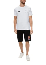 s.Oliver Kurzarmshirt T-Shirt Weiß/Schwarz/Dunkelblau/Rot/Türkis/Creme