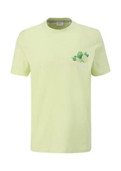 s.Oliver Kurzarmshirt T-Shirt Hellgrün/Grün/Neonfarben/Gelb