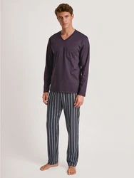 CALIDA Pyjama Relax Streamline Herren lila/plum