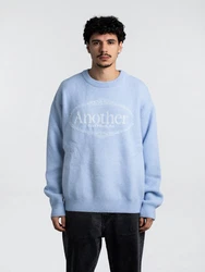 Another Cotton Lab Sweatshirt Royal Chest Print Sweater Hellblau