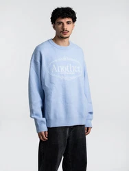 Another Cotton Lab Sweatshirt Royal Chest Print Sweater Hellblau
