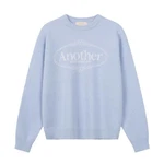 Another Cotton Lab Sweatshirt Royal Chest Print Sweater Hellblau