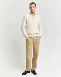 Gant Strickjacke Creme/Khaki/Beige/Weiß/Gelb