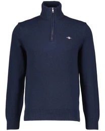 Strickpullover Herren Troyer CASUAL COTTON HALF ZIP (1-tlg)