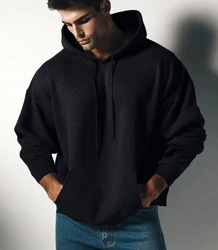 RMK Kapuzenpullover Hoodie Herren Pullover Basic Longsleeve Smile Smiley Schwarz/Orange/Gelb