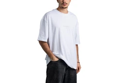 Pegador T-Shirt Colne Logo Oversized Tee Weiß/Creme/Hellblau