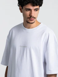 Pegador T-Shirt Colne Logo Oversized Tee Weiß/Creme/Hellblau