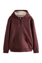 Kapuzenfleecejacke Teddyfell-Kapuzenjacke mit Reiverschluss (1-St)