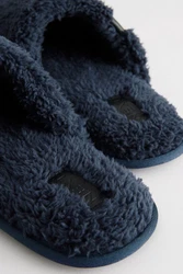 Next Hausschuhe aus Frottee Dunkelblau/Blau/Hellblau