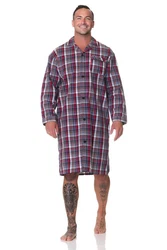 Normann Pyjama Herren langarm Nachthemd 