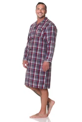 Normann Pyjama Herren langarm Nachthemd 