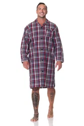 Normann Pyjama Herren langarm Nachthemd 