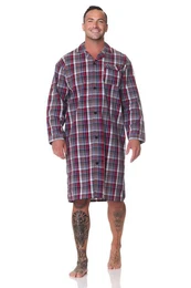 Pyjama Herren langarm Nachthemd gewebt - auch in bergre