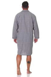 Normann Pyjama Herren langarm Nachthemd 