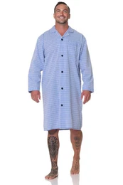 Pyjama Herren langarm Nachthemd gewebt - auch in bergre