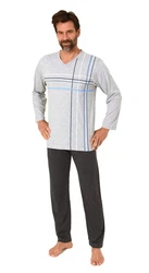 Normann Herren Schlafanzug mit Frontprint 