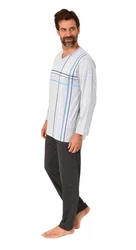 Normann Herren Schlafanzug mit Frontprint 