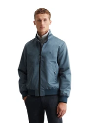 Marc O'Polo Outdoorjacke Micro-Canvas Grau/Hellblau/Blau/Dunkelblau