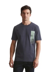 Marc O'Polo T-Shirt Grau/Dunkelblau/Dunkelgrau