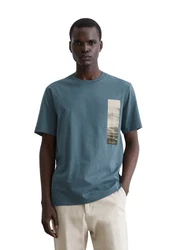 Marc O'Polo T-Shirt Blau/Grau/Türkis