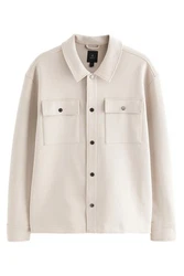 Next Jersey-Hemdjacke mit Struktur (1-St) Beige/Khaki/Braun/Grau