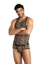 Shirttop - Herren Tank Top 053550 leopard - (2XL,3XL,L,M,S,XL)