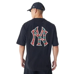 New Era T-Shirt MLB Tartan New York Yankees Dunkelblau/Blau