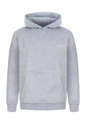 Smilodox Hoodie Rami Oversize Kapuzenpullover Grau/Hellgrau/Silber