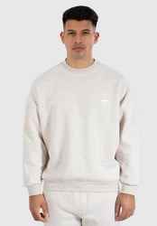 Smilodox Sweatshirt Kade Grau/Khaki/Beige/Weiß