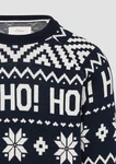 s.Oliver Strickpullover Weihnachtspullover Lila/Dunkelblau/Weiß/Gelb/Blau/Hellblau
