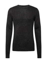 JACK & JONES Pullover JJELEWIS Schwarz/Dunkelgrau/Grau