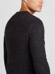 JACK & JONES Pullover JJELEWIS Schwarz/Dunkelgrau/Grau