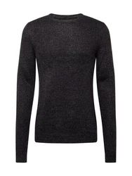 JACK & JONES Pullover JJELEWIS Schwarz/Dunkelgrau/Grau
