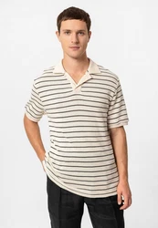 Antioch Sweatshirt Silvio Beige/Dunkelblau/Creme/Khaki