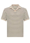 Antioch Sweatshirt Silvio Beige/Dunkelblau