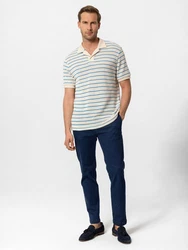 Antioch Sweatshirt Silvio Hellblau/Beige/Gelb/Creme