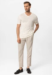 Antioch Poloshirt Marcello Khaki/Braun/Beige/Weiß