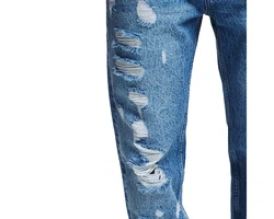 2Y Studios Bequeme Jeans Firio Destroyed Straight Jeans Blau/Hellblau